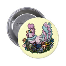 T-shirts et cadeaux de poule de Pâques Badge