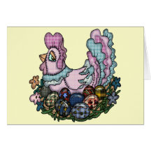T-shirts et cadeaux de poule de Pâques Cartes De Vœux