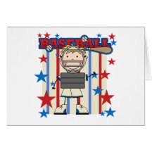 T-shirts et cadeaux de receveur de BASE-BALL Carte De Vœux