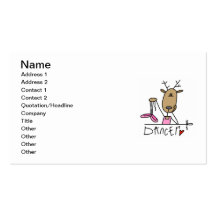 T-shirts et cadeaux de renne de danseur cartes de visite personnelles