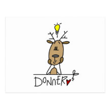 T-shirts et cadeaux de renne de Donner Carte Postale