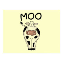 T-shirts et cadeaux de vache à MOO Carte Postale