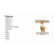 T-shirts et cadeaux d'étudiant de Dinorific Modèle De Carte De Visite