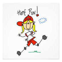 T-shirts et cadeaux du base-ball de filles de test invitations personnalisables