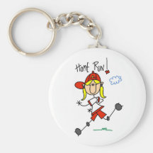 T-shirts et cadeaux du base-ball de filles de test porte-clef