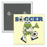 T-shirts et cadeaux du football de grenouille badges avec agrafe