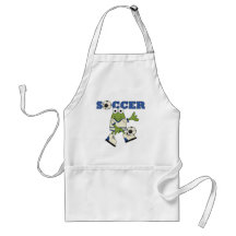T-shirts et cadeaux du football de grenouille tablier