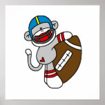 T-shirts et cadeaux du football de singe de chauss posters