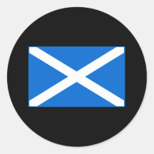 T-shirts et cadeaux écossais de drapeau autocollant rond