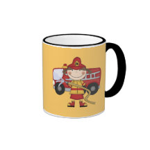T-shirts et cadeaux femelles de sapeur-pompier mug