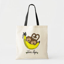 T-shirts et cadeaux jumeaux de garçons de singes sac fourre-tout