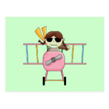 T-shirts et cadeaux pilotes de fille carte postale