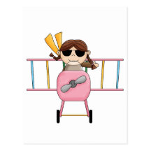 T-shirts et cadeaux pilotes de fille cartes postales