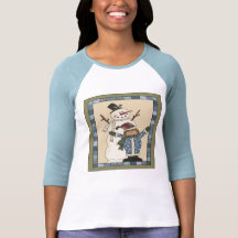 T-shirts mignon de bonhomme de neige