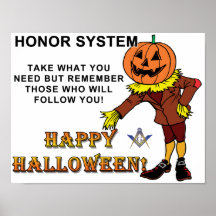 Tableau de honneur maçonnique de Halloween Affiches