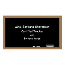 Tableau de professeurs cartes de visite professionnelles