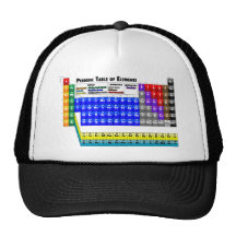 Tableau des éléments périodique casquettes de camionneur