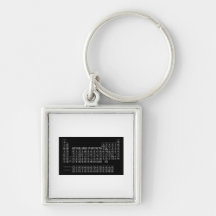 Tableau périodique de NOIR d'éléments Porte-clefs