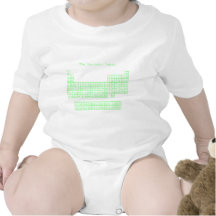 Tableau périodique vert au néon t-shirts