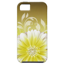 Tableau pipe% jaune du rouleau 1 % de marguerite d étui iPhone 5