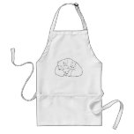Tablier d'art de faune de tablier de BBQ d'ours bl