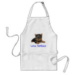 Tablier de chiot de Yorkies d'amour