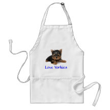 Tablier de chiot de Yorkies d'amour