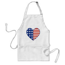 Tablier de drapeau de coeur des Etats-Unis