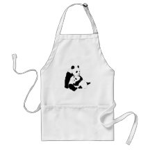 Tablier de famille de panda