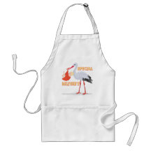 Tablier de la livraison spéciale de cigogne