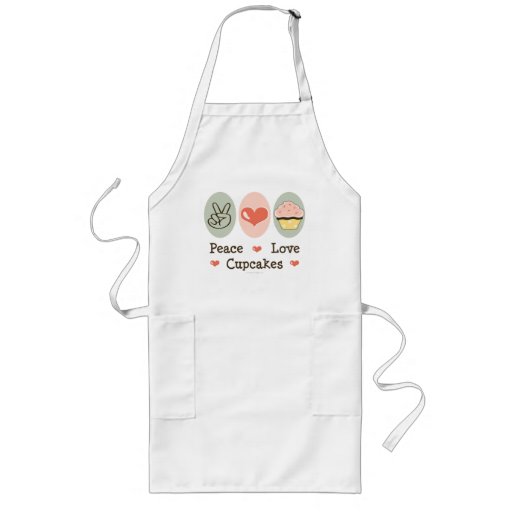 Tablier de petits gâteaux d'amour de paix