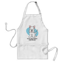 Tablier de Westie de bande dessinée
