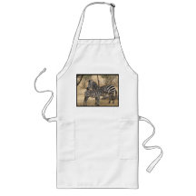 Tablier de zèbre de mère et de bébé long
