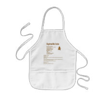 Tablier d'enfant de recette de biscuit de bonhomme