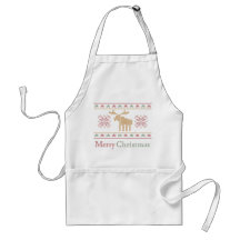 Tablier laid de cuisine de vacances de Noël de cha