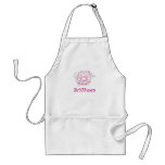 Tablier nommé fait sur commande, fleur fuchsia de 