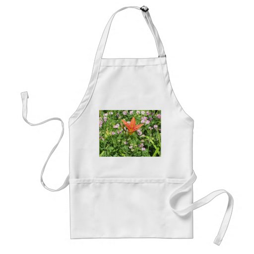 Tablier orange de lis