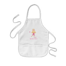 Tablier personnalisé mignon de ballerine de cheveu