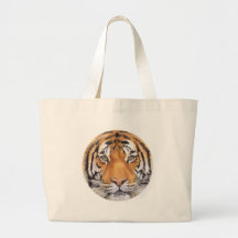 "Tache de tigre" sur le blanc, art d'aquarelle Sacs Fourre-tout