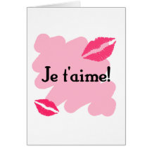 T'aime de Je ! - Français je t'aime Cartes