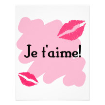 T'aime de Je ! - Français je t'aime Invitations