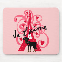 T'aime de Je Tapis De Souris