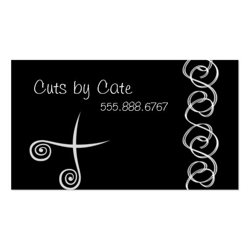 Talent de cheveux cartes de visite personnelles