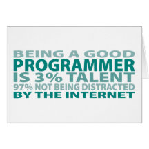 Talent du programmeur 3% cartes de vœux