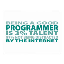 Talent du programmeur 3% cartes postales