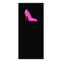 Talon rose sur le noir cartes doubles customisables