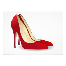 talons hauts rouges invitations personnalisées