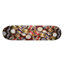 Tambours de jouet planches à roulettes customisées