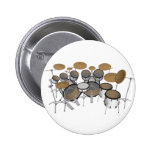 Tambours : Kit blanc de tambour : modèle 3D : Badge Avec Épingle