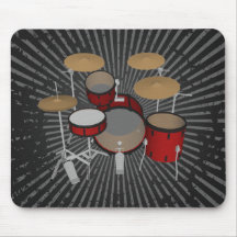 Tambours : Kit de tambour rouge : modèle 3D : Mous Tapis De Souris